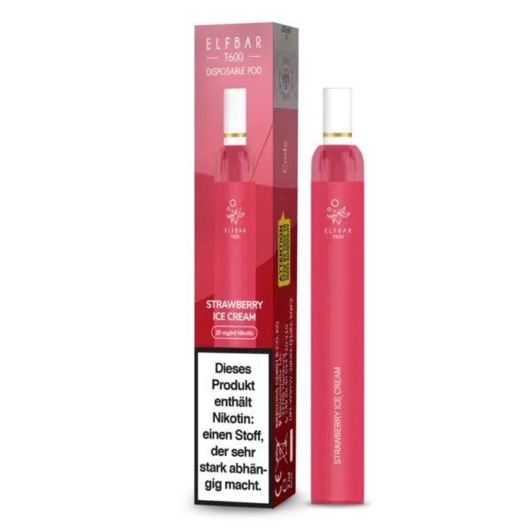 Elf Bar T600 Strawberry Ice Cream - 20 mg/ml – Bild 2